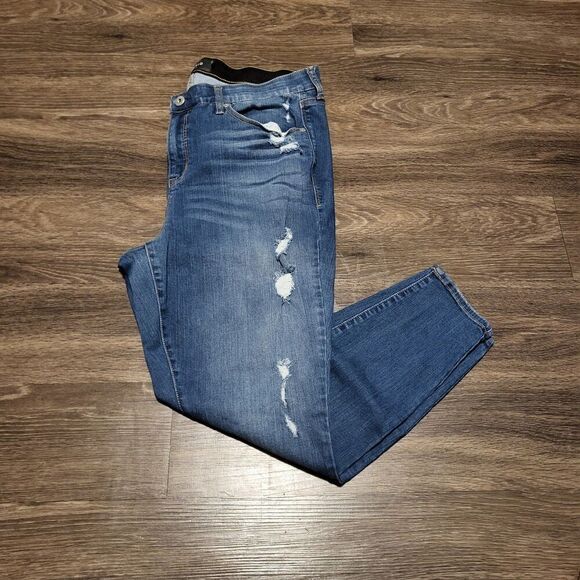 Torrid Premium Sky High Skinny Jeans Pant Dark Wash Womens Size 20 Regular - Picture 1 of 8